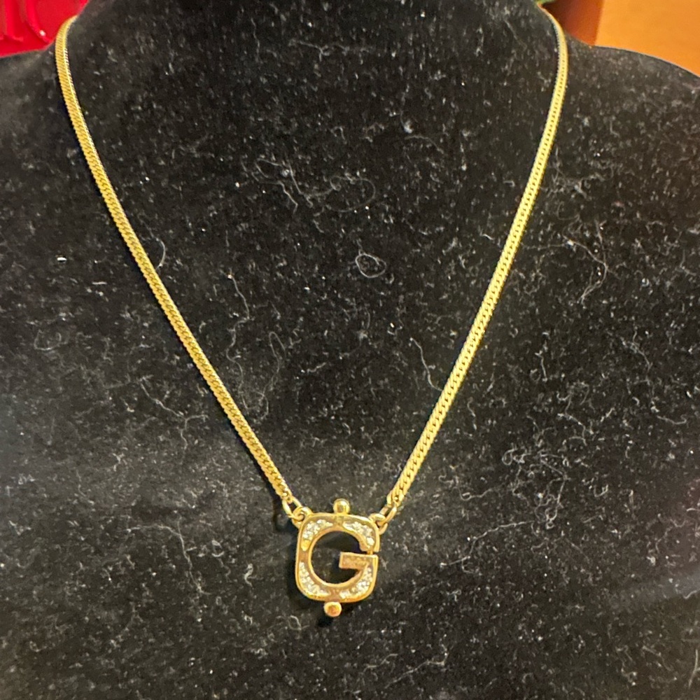 Givenchy Gold Necklace with Crystal Accents